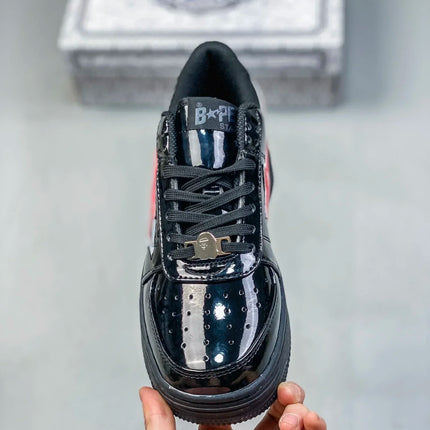 A BATHING APE Men All Black Shark BAPESTA Casual Plarfom Shoes Unisex Women Slip-Resistant Outdoor Soft Walking Sneakers