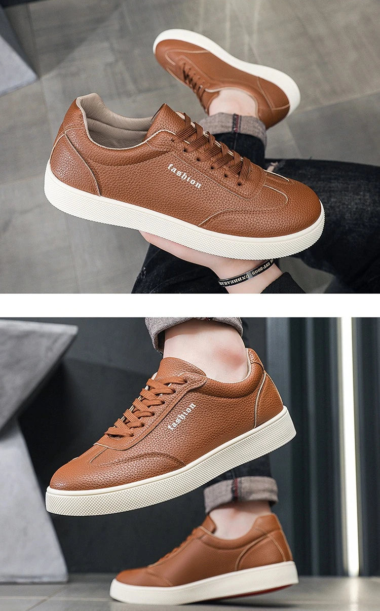 Casual Shoes Loafers British Leather Sneakers Flats Shoes Classic Men Leather Shoes Spring Summer New Trendy Designer Loafers