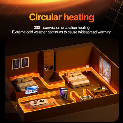 Desktop Heater Dormitory Mini Quick Heating Silent Energy Efficient Household Hot Air Blower Appliances Room Warmer For Office ﻿