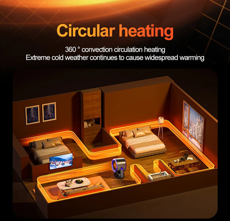 Desktop Heater Dormitory Mini Quick Heating Silent Energy Efficient Household Hot Air Blower Appliances Room Warmer For Office ﻿