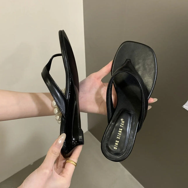Fashion brand Wedge Slipper Game manufacturer presentations Clip Toe Flip Flops Narrow Strap Sandals Casual Shoes Women's Slipper Sandalia Mujer