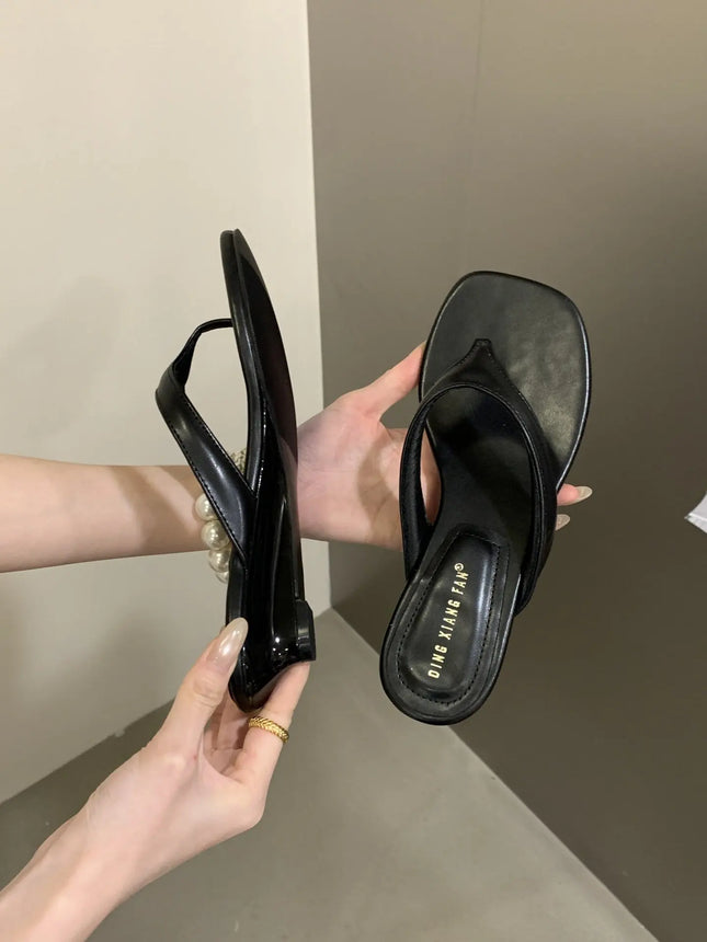 Marchio di moda Zeppa Pantofola Presentazioni aziende produttrici giochi Clip Toe Infradito Sandali a fascia stretta Scarpe Casual Pantofola femminile Sandalia Mujer