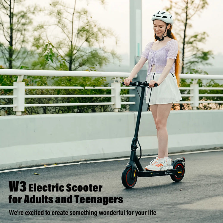 Pneumatico per scooter elettrico W3 da 8,5 pollici Motore da 350 W Batteria 36V7.8Ah Portata 24-34 km Velocità 30 km/h Azionamento posteriore E Scooter con app