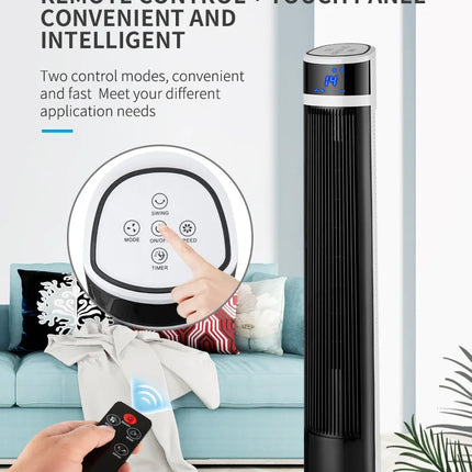 Ventilatore a Torre 2026 Nuovo Modello Aggiornato, Ventilatore da Terra, Ventilatore Verticale Silenzioso Senza Pale, Compagno per Condizionatore d'Aria, Ventilatore Elettrico Domestico Senza Pale