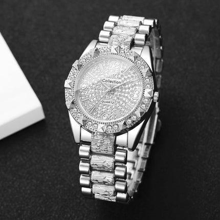 Orologi da donna con diamanti di lusso Orologio da polso al quarzo da donna con quadrante arabo alla moda Reloj Mujer Orologio da ragazza regalo (senza scatola) platinumshop