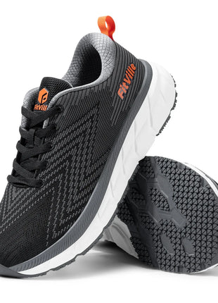 FitVille Scarpe da uomo con punta larga, ammortizzate, larghezza extra larga, scarpe da corsa antiscivolo, comode sneakers leggere per piedi grassi