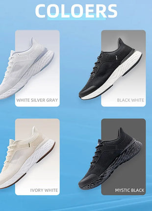 ONEMIX YUE SHUANG Running Shoes for Men Air Cushion Athletic Couple Trainers Sport Runner Shoes Outdoor Women Walking Sneakers PlatiNum