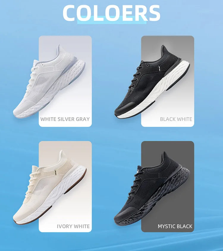 ONEMIX YUE SHUANG Running Shoes for Men Air Cushion Athletic Couple Trainers Sport Runner Shoes Outdoor Women Walking Sneakers PlatiNum
