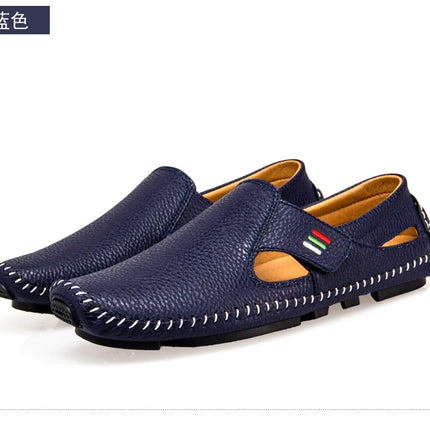 Nuovo 2023 estate scarpe in pelle traspirante uomo mocassini Casual Design di marca appartamenti da uomo fatti a mano mocassini in morbida pelle scarpe da barca