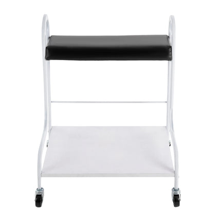 2-Tier Foot Bath Spa Trolley Cart Portable Pedicure Footrest with 4 Wheels Beauty Salon Nail Stand for Pedicures Massages Toenail Care, Load 100 kg/220.46 lbs