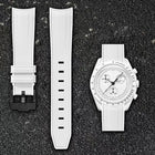 Per Omega Swatch 20mm Curva cinturino per orologio Speedmaster MoonSwatch Planet Snoopy cinturino cinturino a sgancio rapido braccialetto in gomma platinumshop