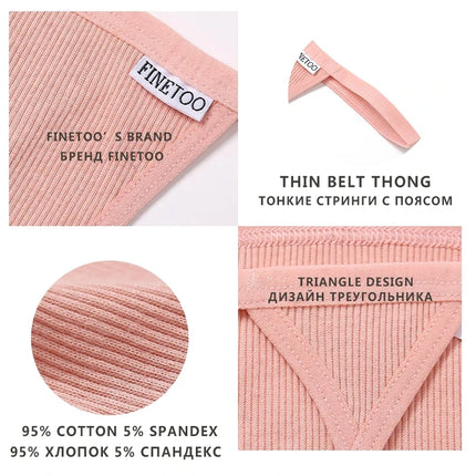 1PC Seamless Cotton Thongs Woman Panties women Sexy Low-waist Underwear Solid G-string Breathable Thongs T-back Female Lingerie