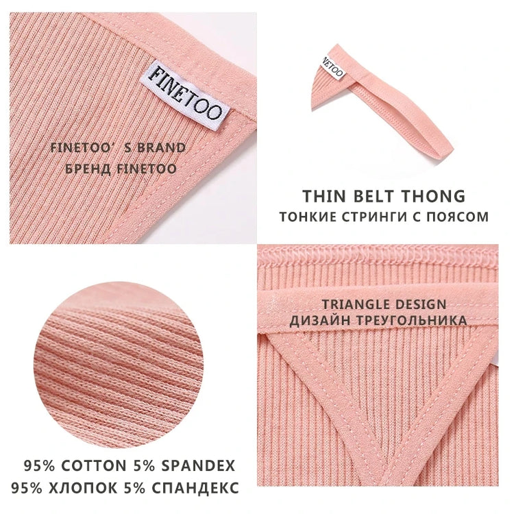 1PC Seamless Cotton Thongs Woman Panties women Sexy Low-waist Underwear Solid G-string Breathable Thongs T-back Female Lingerie