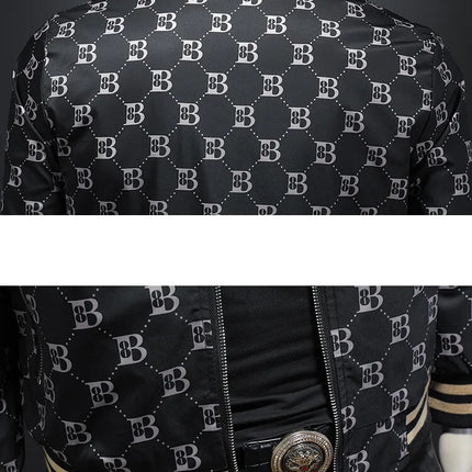 Luxury Letter Printed Baseball Jacket Men Autumn Winter Bomber Jacket Men Casual Business Windbreaker Coat Men Clothing 2025
