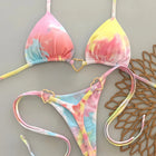 Costume da bagno bikini sexy da donna a tinta unita, due pezzi, rosso platinumshop