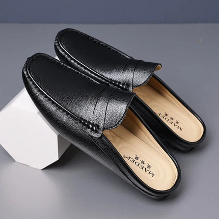 YRZL mocassini estate Slip on mezze scarpe per uomo pantofole in pelle PU Casual traspirante comodi mocassini mocassini scarpe Casual da uomo