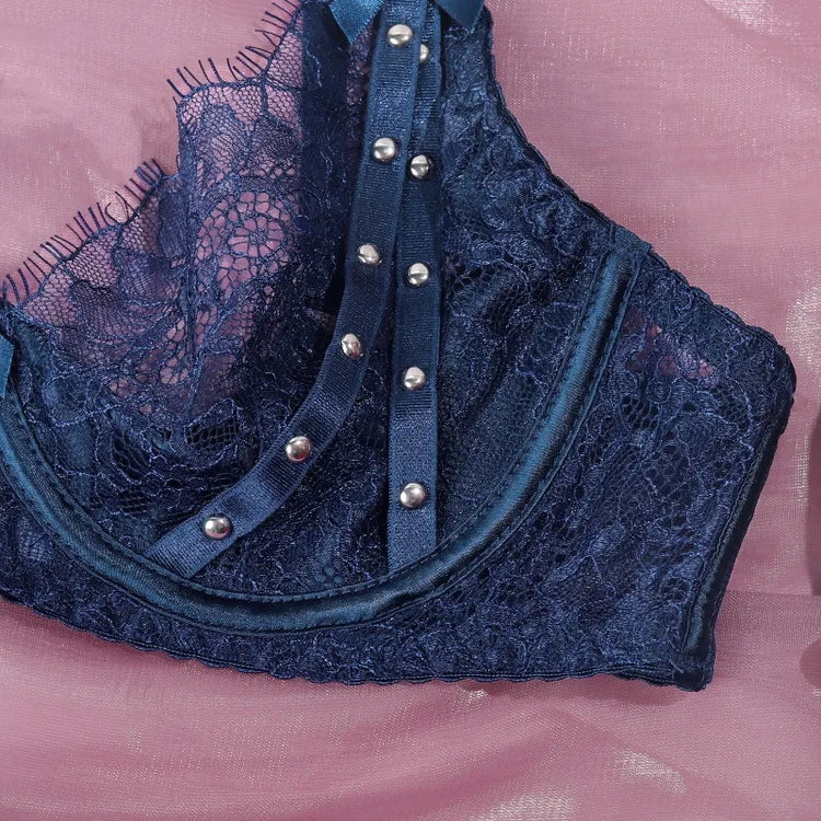 Toucheart Erotic Lingerie Lace See-through Bow Knot Decor Patchwork Body Shaping Hollow Intimate Women Flirt Hot Underwear Set