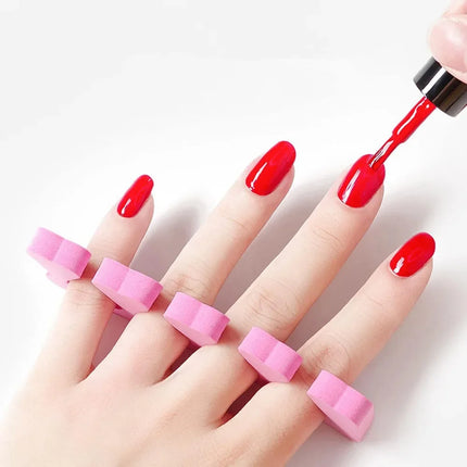 100Pcs/Pack Nail Art Finger Toe Separators Soft Heart-Shape Sponge Fingers Foot Separator Bulk Manicure Pedicure Care Tools Kits