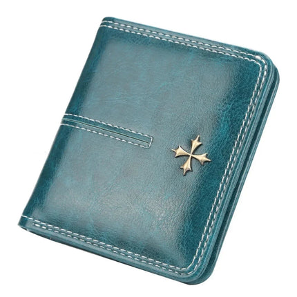 Zipper Mini Women Wallets New Fashion PU Leather Vertical Square Shape Quality Female Purse Card Holder Wallet Coin Purses PlatiNum