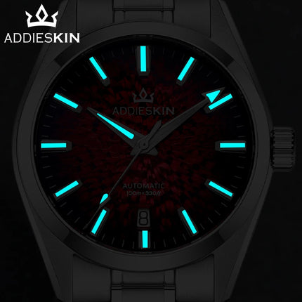 AddiesKin Men Automatic Watch Miyota 9015 Sapphire Crystal 100M Waterproof Luminous Stainless Steel Luxury Wristwatch