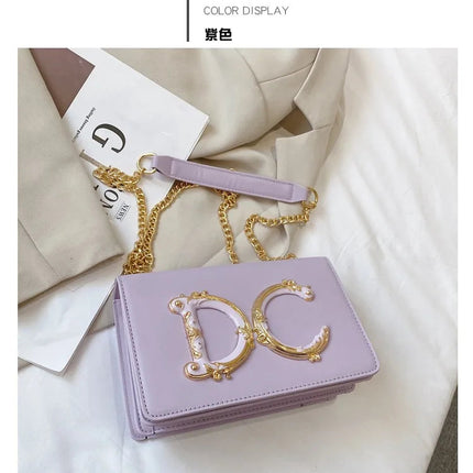High quality fashionable women's bag hot selling chain bag trendy candy color small square bag for women PlatiNum