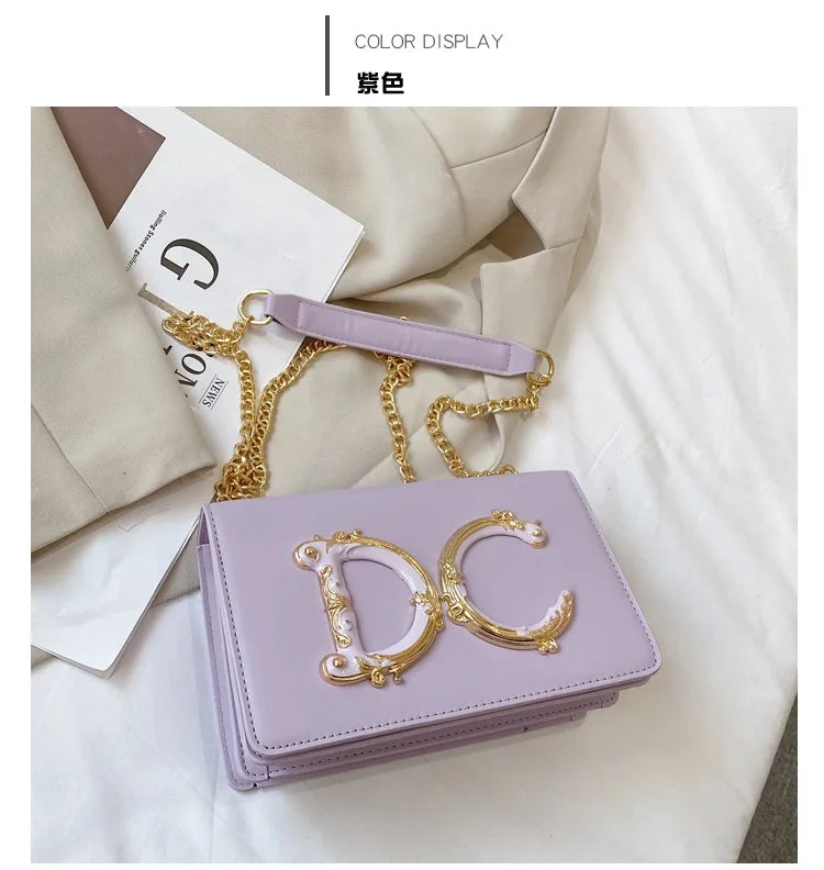 High quality fashionable women's bag hot selling chain bag trendy candy color small square bag for women PlatiNum