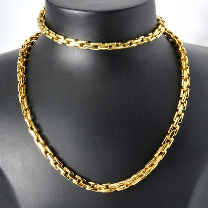 Sunny Jewelry Set Classic placcato oro collana bracciale per donna uomo Luxury Punk rame Link catene collana braccialetto regalo platinumshop
