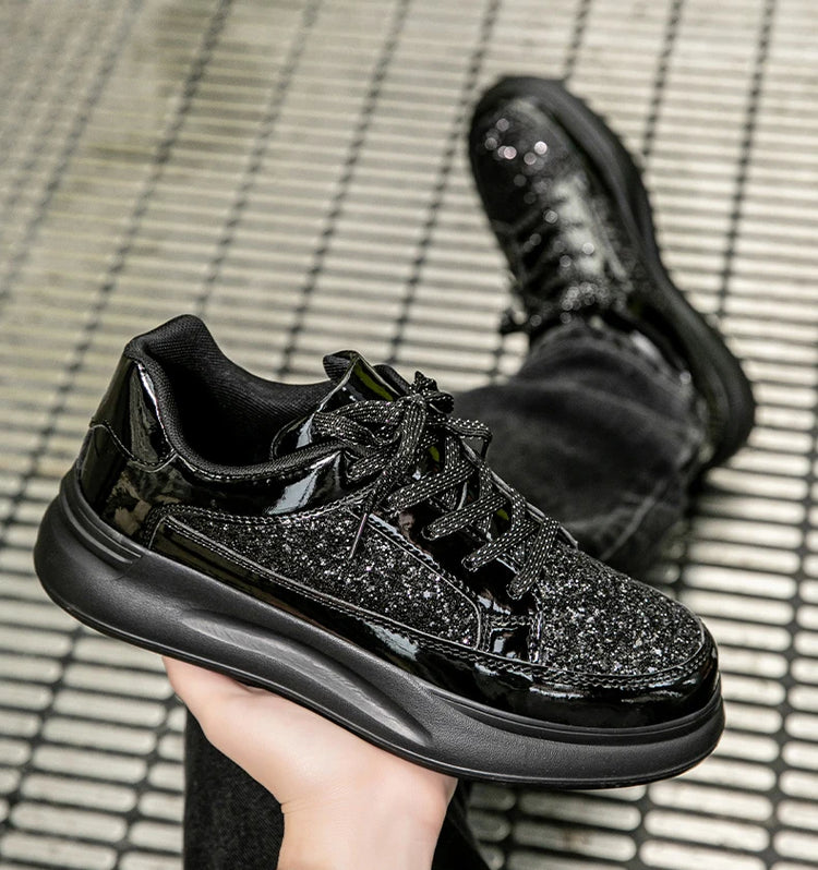 New Men Skateboard Shoes Platform Trend Sport Shoes Women Sneaker Sequin Shoes for Men Chaussure Homme Female Sneakers