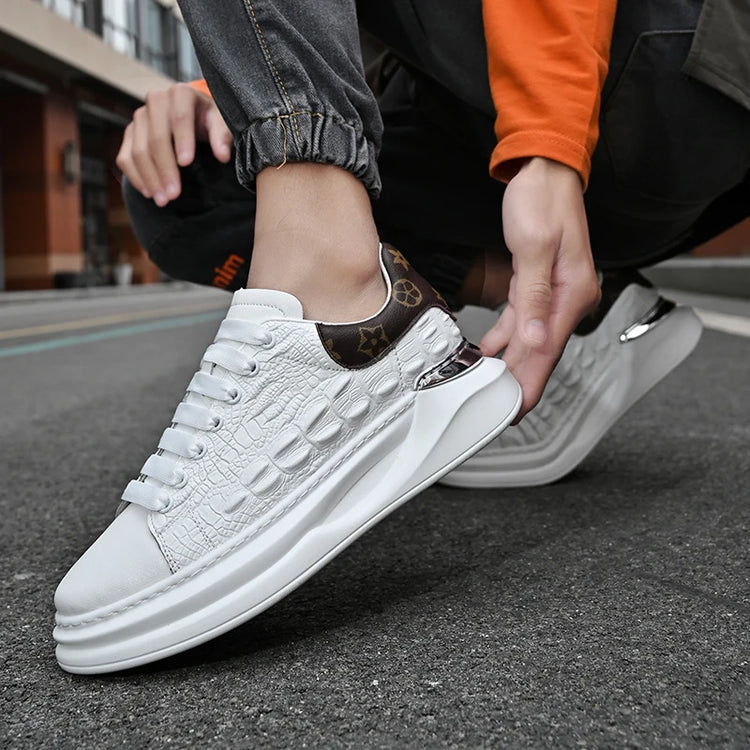 Leather Shoes Men's Skateboard Cricket for Men Sports Running Sneakers Male Luxury Designer Flats Platform