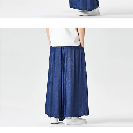 Pantaloni a gamba dritta Pantaloni a gamba larga floreali con superficie in raso retrò stile cinese Pantaloni casual larghi da uomo Comodi e traspiranti