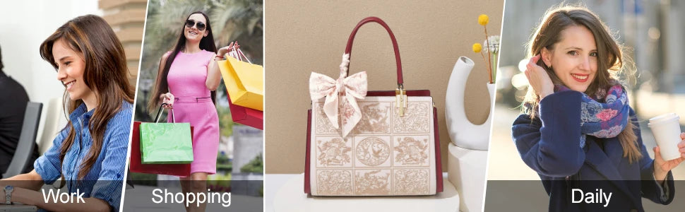 FOXER borsa a spalla donna in pelle con foulard seta