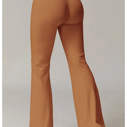 High Waist Wide Leg Pants Leggings Women Tights Fitness Bell-bottoms Yoga Elastic Leggings Push Up Gym Workout Flared Pants PlatiNum