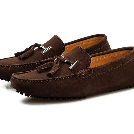 Mocassini da uomo primavera estate scarpe Casual in pelle scamosciata Slip-ons da uomo Luxury Brand Mocassin Man Plus Size 50 51 52 53 per piede grande