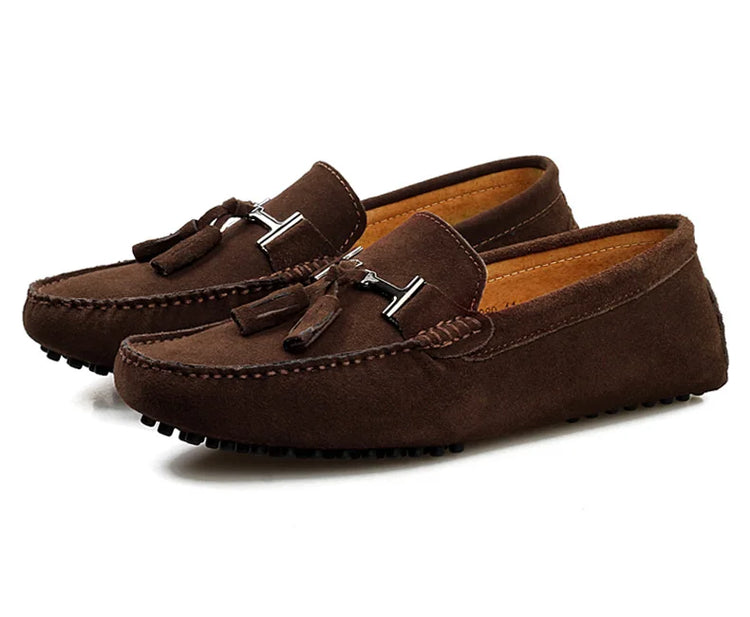Mocassini da uomo primavera estate scarpe Casual in pelle scamosciata Slip-ons da uomo Luxury Brand Mocassin Man Plus Size 50 51 52 53 per piede grande