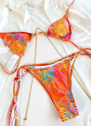 Miyouj Nuovi Bikini Stampati Costumi da bagno Donna Costume da bagno sexy Fasciatura Bikini Set 2024 Beachwear String Costumi da bagno Micro Biquinis platinumshop