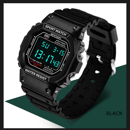 SANDA G Style LED Orologio digitale Unisex Antiurto Impermeabile Orologi sportivi Ragazzo Ragazza Cronometro Orologio elettronico a LED militare platinumshop