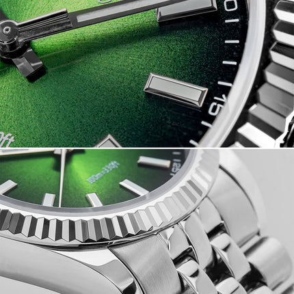 ADDIESDIVE Watch For Men Sapphire Glass Luminous 10Bar Diving Jubilee Strap 316L Stainless Steel VH31 Movement Quartz Watch