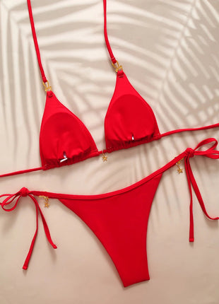 Micro Bikini Triangolare Sexy 2026, Costume da Bagno da Donna, Abbigliamento da Spiaggia, Set Bikini a Due Pezzi con Perizoma Estivo platinumshop