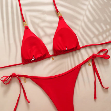 Micro Bikini Triangolare Sexy 2026, Costume da Bagno da Donna, Abbigliamento da Spiaggia, Set Bikini a Due Pezzi con Perizoma Estivo platinumshop