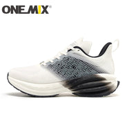 ONEMIX Scarpe da corsa da uomo in stile cinese Traspirante Carattere di moda Vamp Cuscino d'aria Scarpe sportive Scarpe da ginnastica da passeggio all'aperto PlatiNum