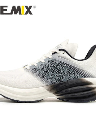 ONEMIX Scarpe da corsa da uomo in stile cinese Traspirante Carattere di moda Vamp Cuscino d'aria Scarpe sportive Scarpe da ginnastica da passeggio all'aperto PlatiNum
