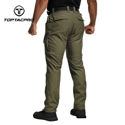 TOPTACPRO Men's Flex Ripstop Water-Resistant Lightweight Stretch Cargo Trousers for EDC Outdoor Work Hiking 8201