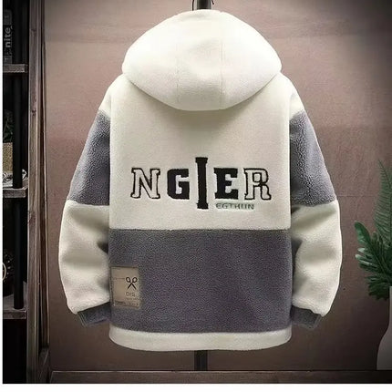 2025 Men's Lamb Wool Jacket Autumn Winter Loose Padded Thickened Jacket Plus Size 6XL 110kg Also Wearable Clothes Cardigan