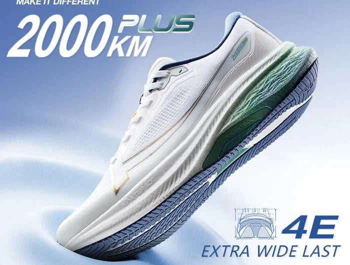 Xtep 2000km Plus Running Shoes 2025 New Spring Lightweight Anti-slip Wear-Resistant Men's Training Jogging Sneakers 875319110001 PlatiNum