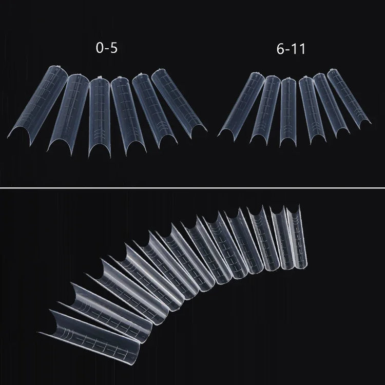 Poly Nail Gel Nail Forms Molds Full Cover Arch Square Dual Nail Forms Extension False Nail Tips for Manicure Manicure Tools 60Pc 2028