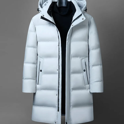 Canada Fashion Winter Jacket for Men Down Coat Parka Men's White Goose Down Jacket Collar Hooded Warm Thick Long Padding M-4XL