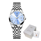 LIGE Elegante Orologio da Polso da Donna Ultrasottile in Stile Nordico Semplice con Movimento al Quarzo, Bracciale in Acciaio Inossidabile alla Moda platinumshop