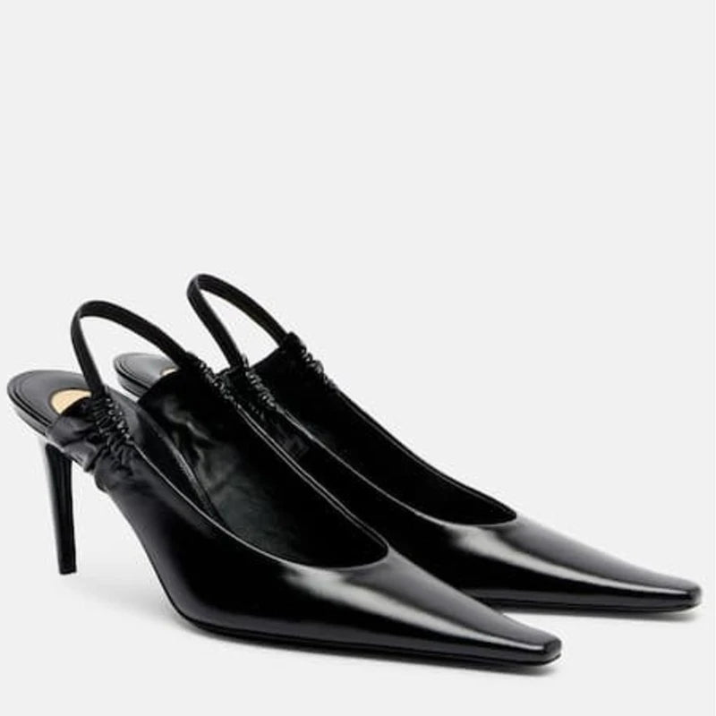 2026Women's Springand SummerPointed StilettoHigh HeelsBaotouCommutingSandals FrenchStyle VersatileRear StrapFashion BanquetShoes