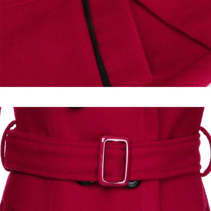 2023 New Korean Winter Woman Wool Coat Long Warm Female Woolen Coat Female Autumn Fashion Double-Breasted Jacket Outerwear