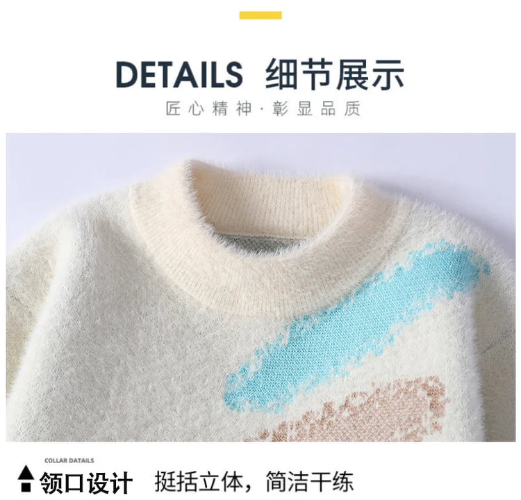 Men's New Fall and Winter Sweater Bottoming Shirt Men's O Neck Design Comfortable Lazy Windproof Warm Pullovers Men's R126
